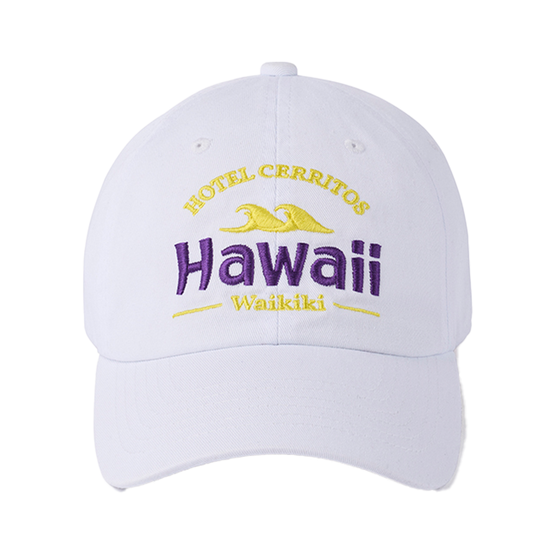 Hawaii BigWave Ball Cap-wt Hotel Cerritos Hawaii BigWave Ball Cap White