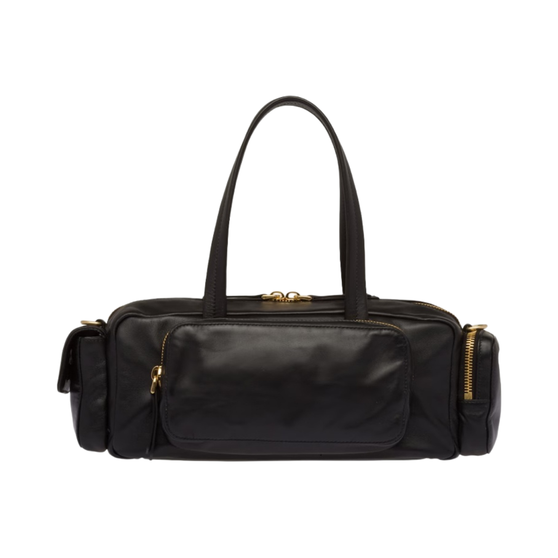 미우 미우 나파 레더 탑 핸들백 블랙(Miu Miu Nappa Leather Top Handle Bag Black) - 3