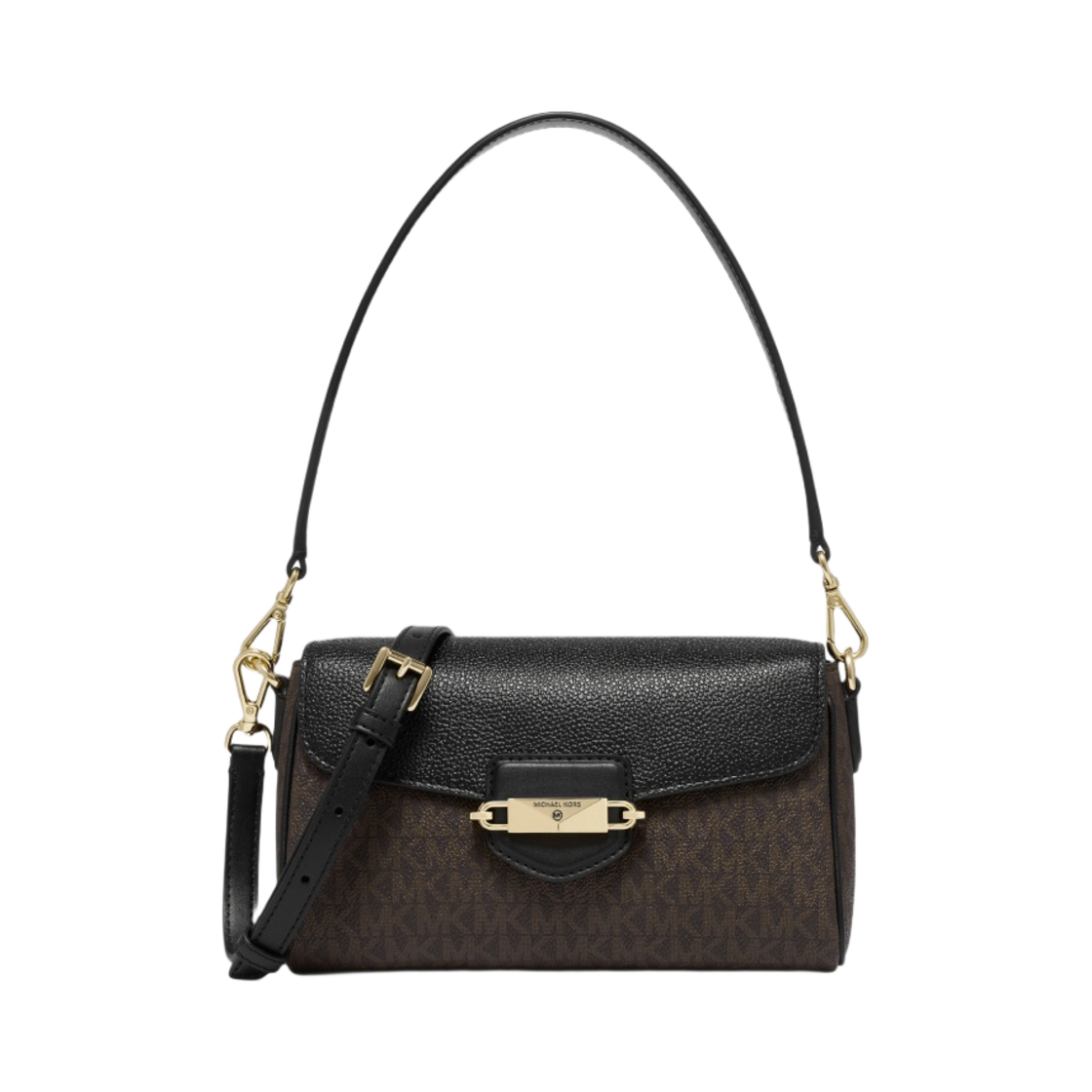 마이클 코어스 플레르 스몰 로고 컬러 블록 크로스바디백 블랙 브라운(Michael Kors Fleur Small Logo Color Block Crossbody Bag Black Brown) - 1