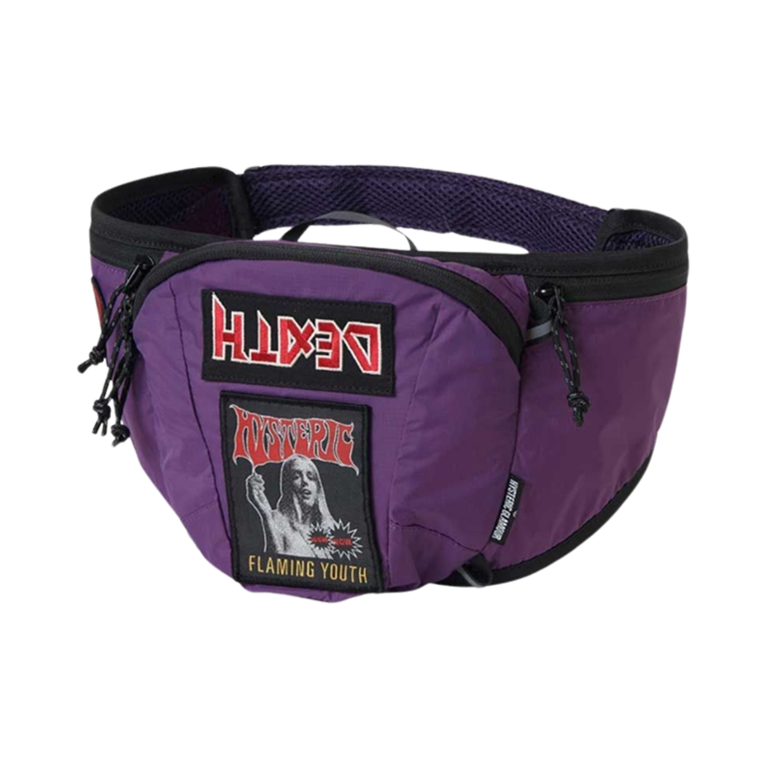 02251QB04 Hysteric Glamour Custom Patch Waist Bag Purple