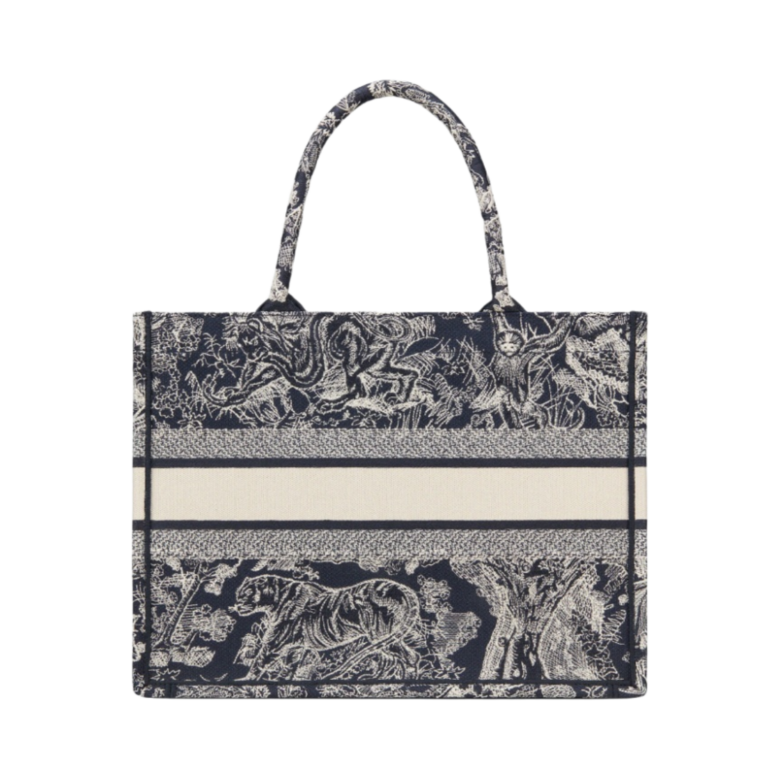 디올 미디움 북 토트백 블루 트왈 드 주이 리버스 자수(Dior Medium Book Tote Blue Toile de Jouy Reverse Embroidery) - 3