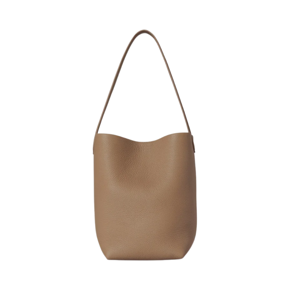 W1314L129DT The Row Small N/S Park Tote in Grained Calfskin Leather Dark Taupe