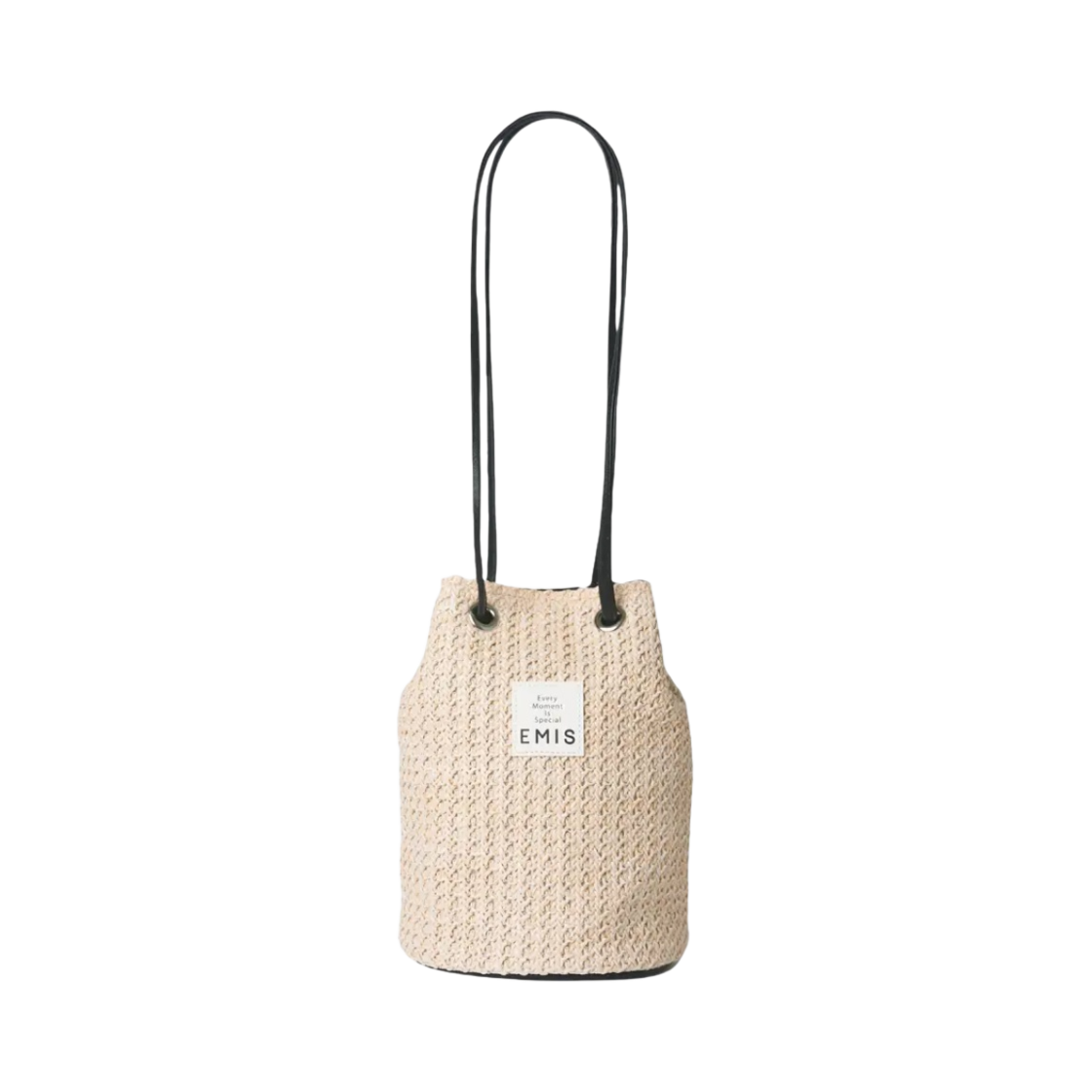 - Emis Raphia Bucket Bag Beige