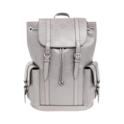 Gucci GG Embossed Tennis Backpack Grey Leather