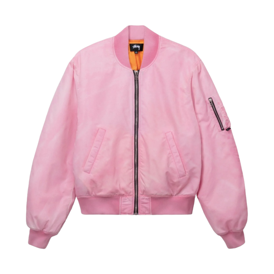 115618 Stussy Dyed Nylon Bomber Pink - 대표 이미지 #1