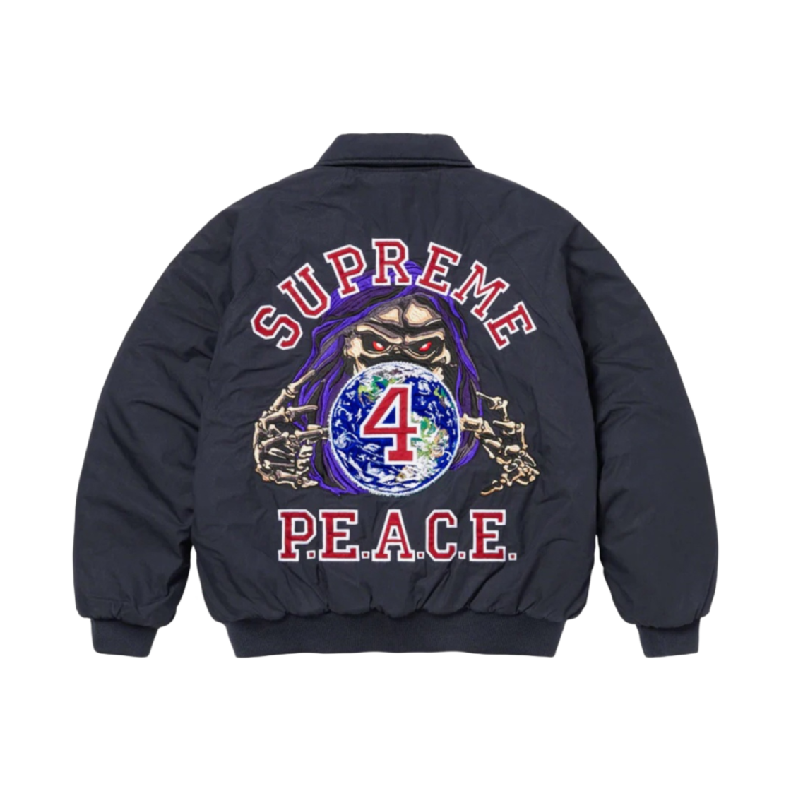 슈프림 피스 자수 워크 자켓 네이비 - 23FW
