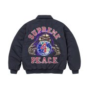 Supreme Peace Embroidered Work Jacket Navy - 23FW