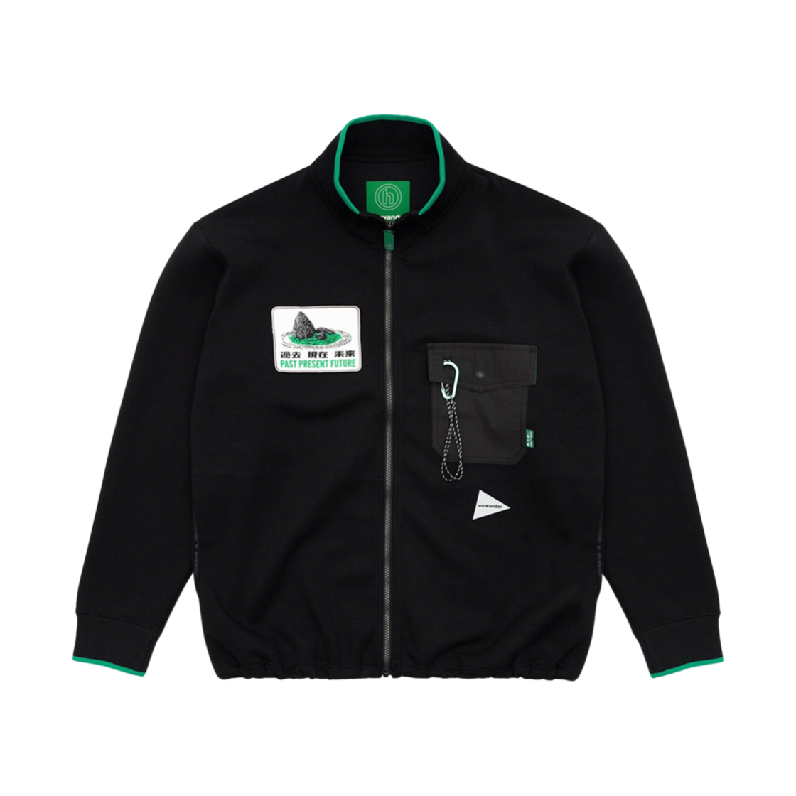 앤드 원더 x 히든 NY PPF 지퍼 자켓 블랙(And Wander x Hidden NY PPF Zip Jacket Black)
