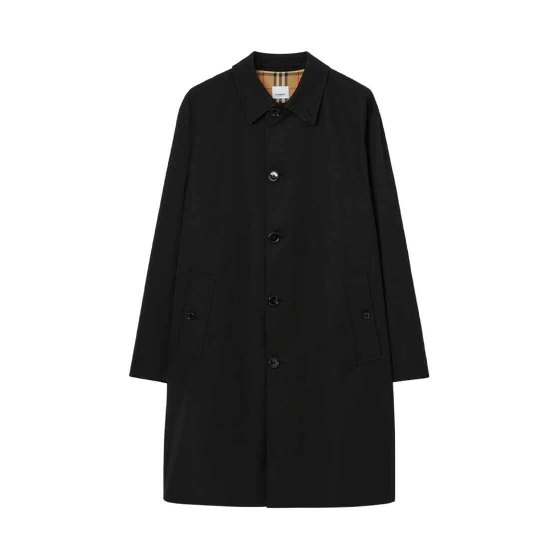 버버리 코튼 개버딘 카 코트 블랙(Burberry Cotton Gabardine Car Coat Black) - 1