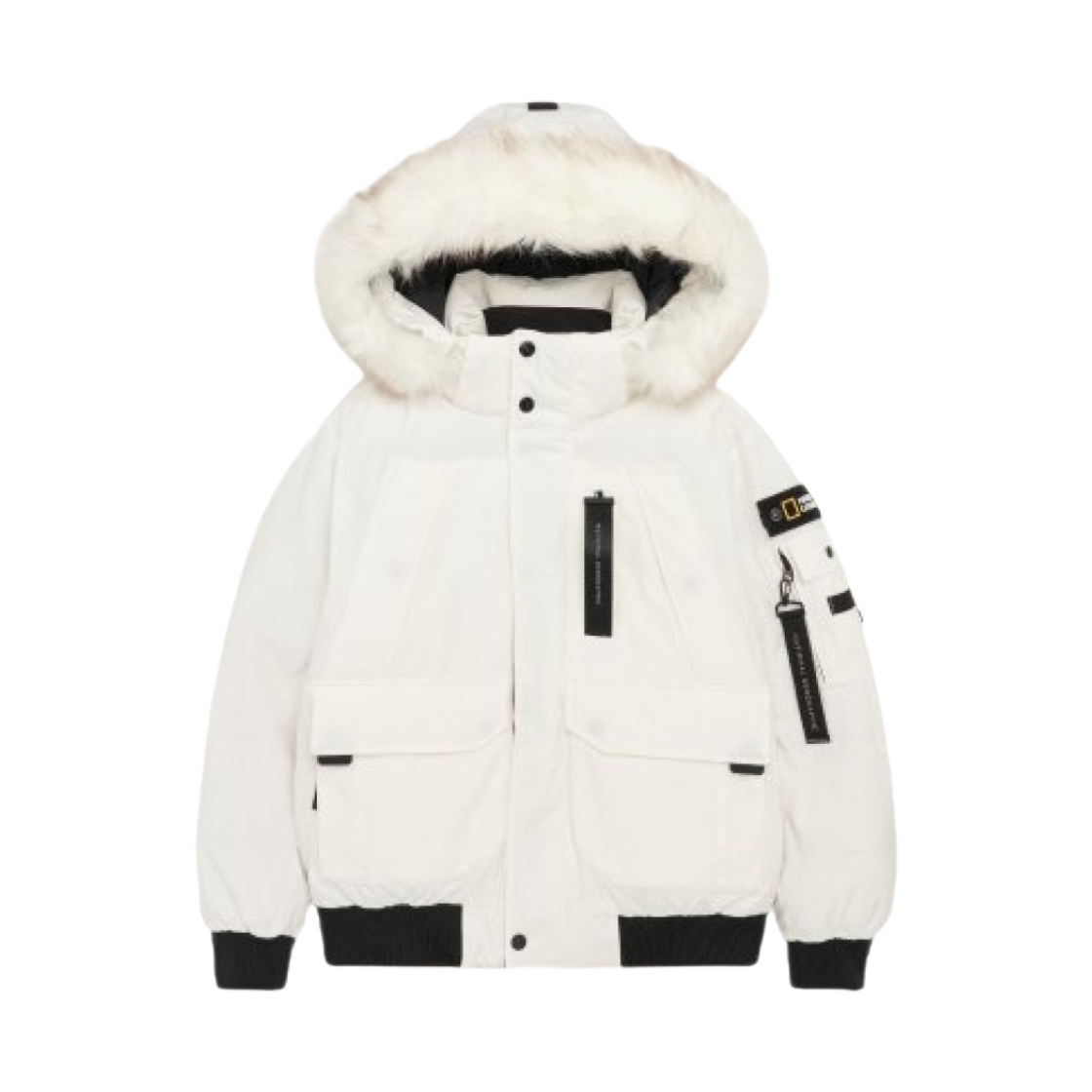 내셔널 지오그래픽 타루가 퍼 트리밍 후디 구스 다운 점퍼 슈가 스위즐 아이보리(National Geographic Taruga Fur Trim Hood Goose Down Jumper Sugar Swizzle Ivory)