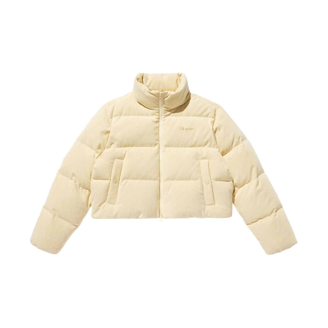 랭글러 우먼 코듀로이 크롭 푸퍼 덕 다운 아이보리(Wrangler (W) Corduroy Puffer-Down Jumper Ivory)