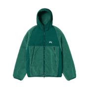 Stussy Sherpa Paneled Hooded Jacket Teal