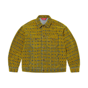 Supreme Flocked Denim Trucker Jacket Mustard - 24FW