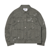 NOMANUAL I.P Damaged Jacket Khaki Gray