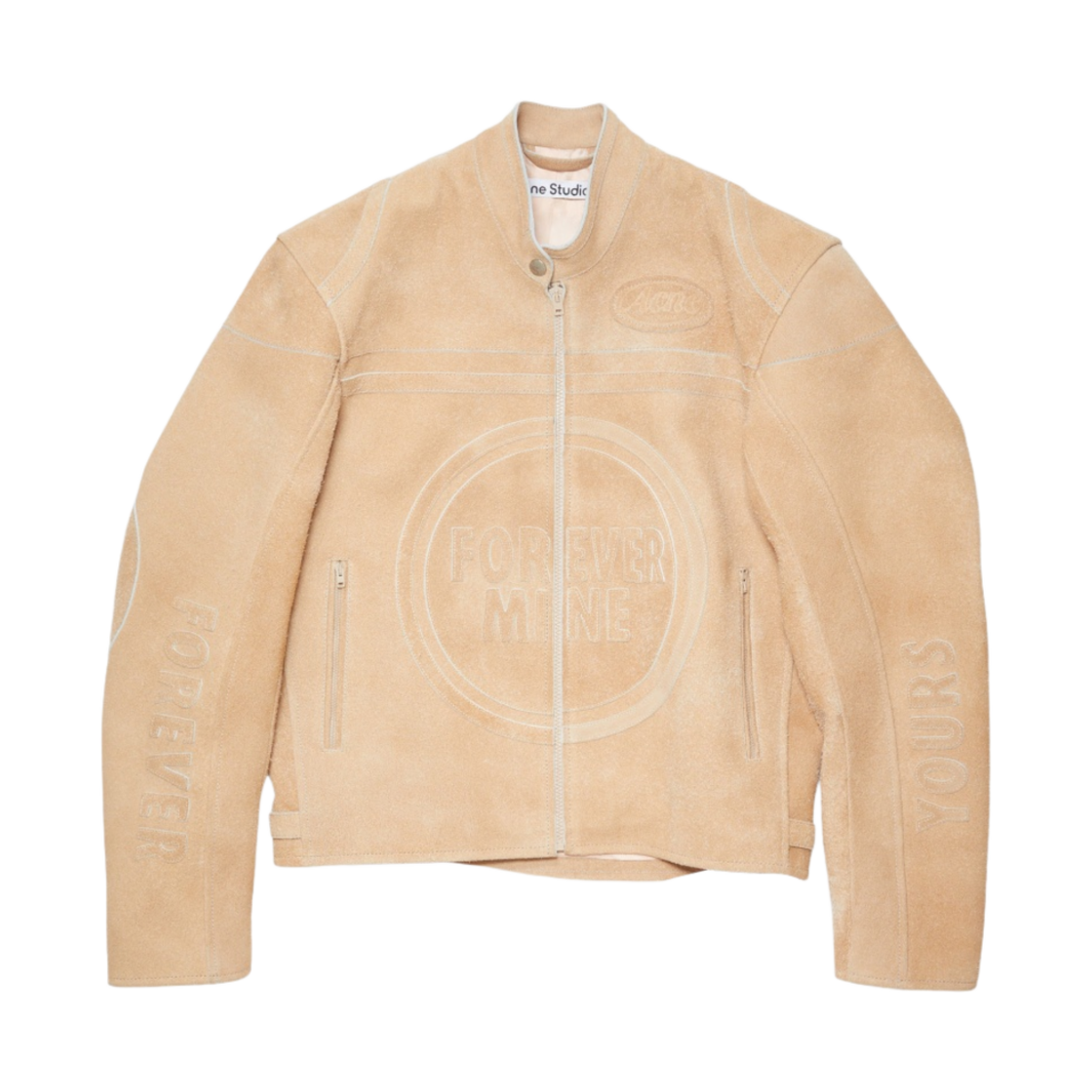 (W) 아크네 스튜디오 스웨이드 레더 자켓 샌드 베이지((W) Acne Studios Suede Leather Jacket Sand Beige) - 1