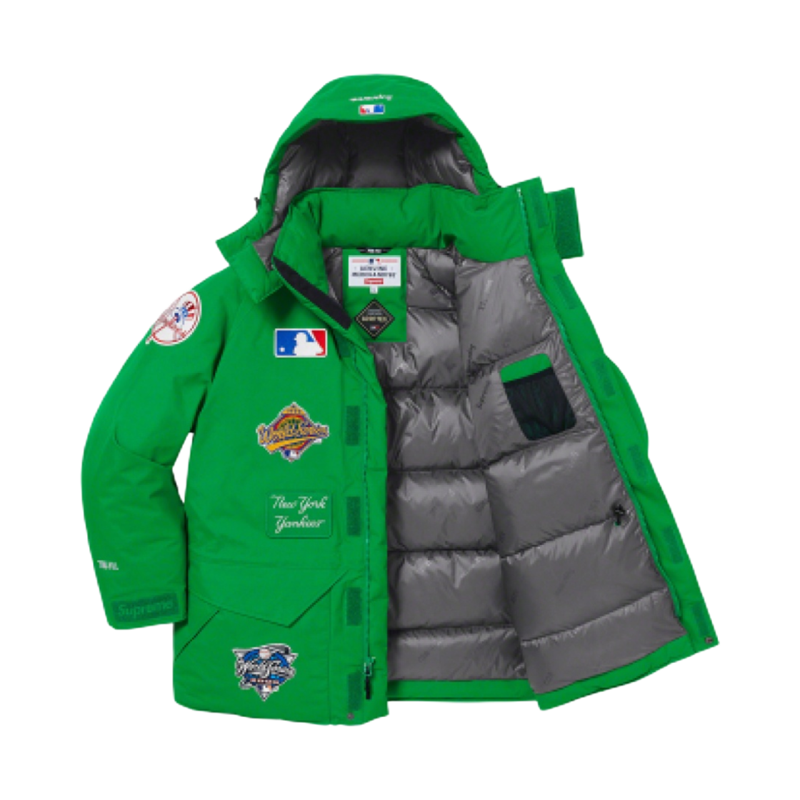 슈프림 x 뉴욕 양키스 고어텍스 700-필 다운 자켓 그린 - 21FW(Supreme x New York Yankees Gore-Tex 700-Fill Down Jacket Green - 21FW) - 2