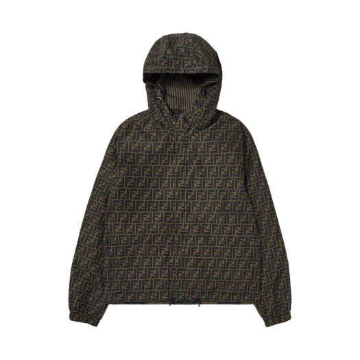 FAA615A79NF13IZ Fendi Reversible Nylon Windbreaker Blouson Brown