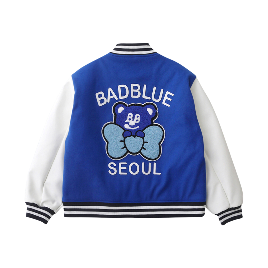 6069274 BadBlue Badbear Seoul Varsity Jacket Blue