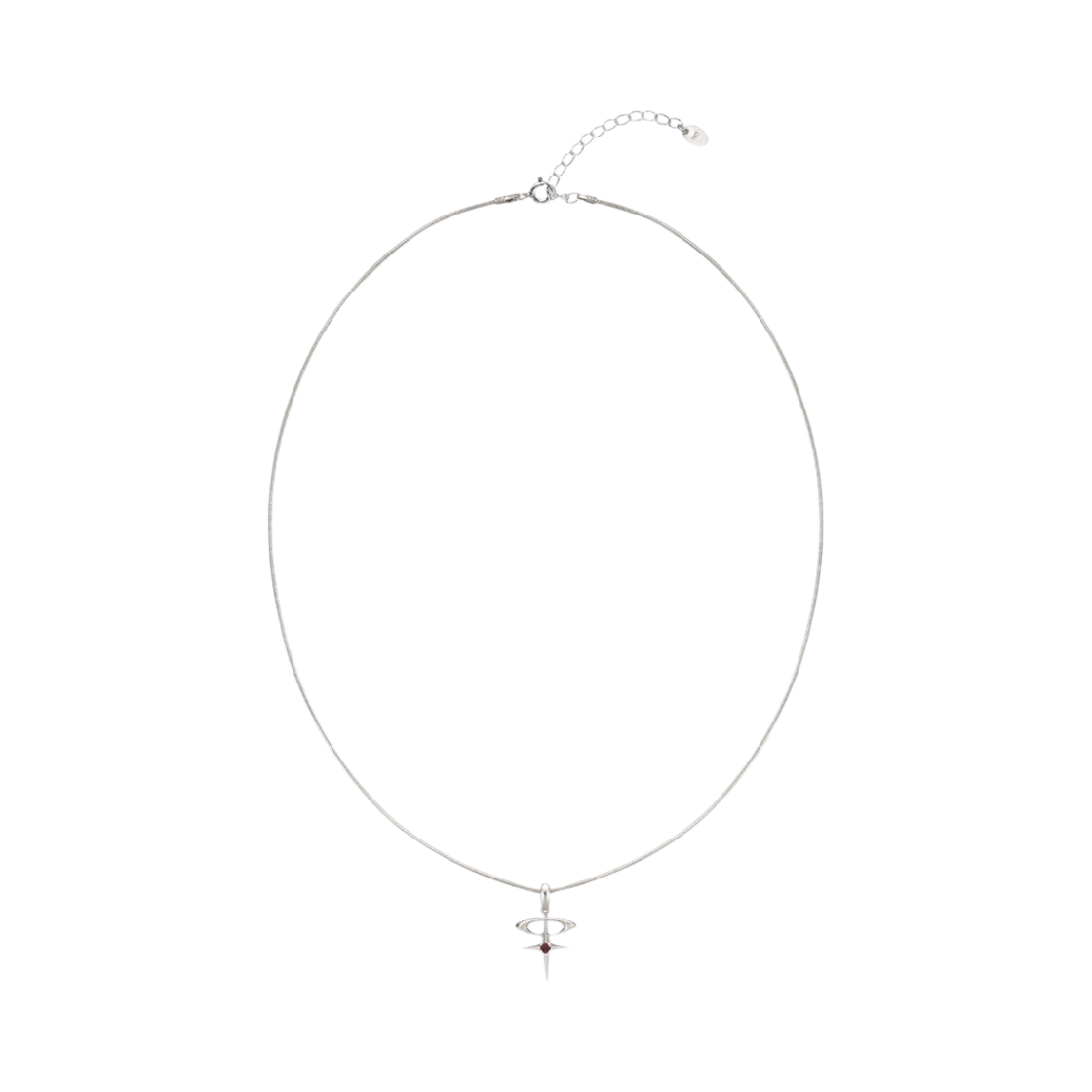 티스 로고 쥬얼 네클리스 가넷(Teeth Logo Jewel Necklace Garnet)