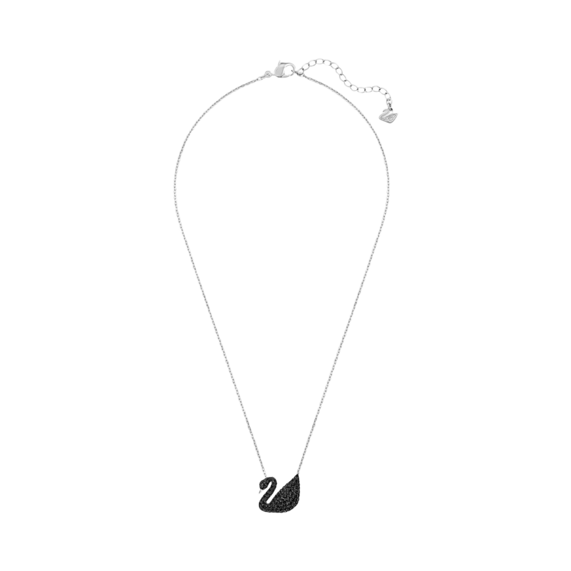 5347329 (W) Swarovski Iconic Swan Pendant Medium Black Rhodium Plated