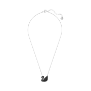 (W) Swarovski Iconic Swan Pendant Medium Black Rhodium Plated
