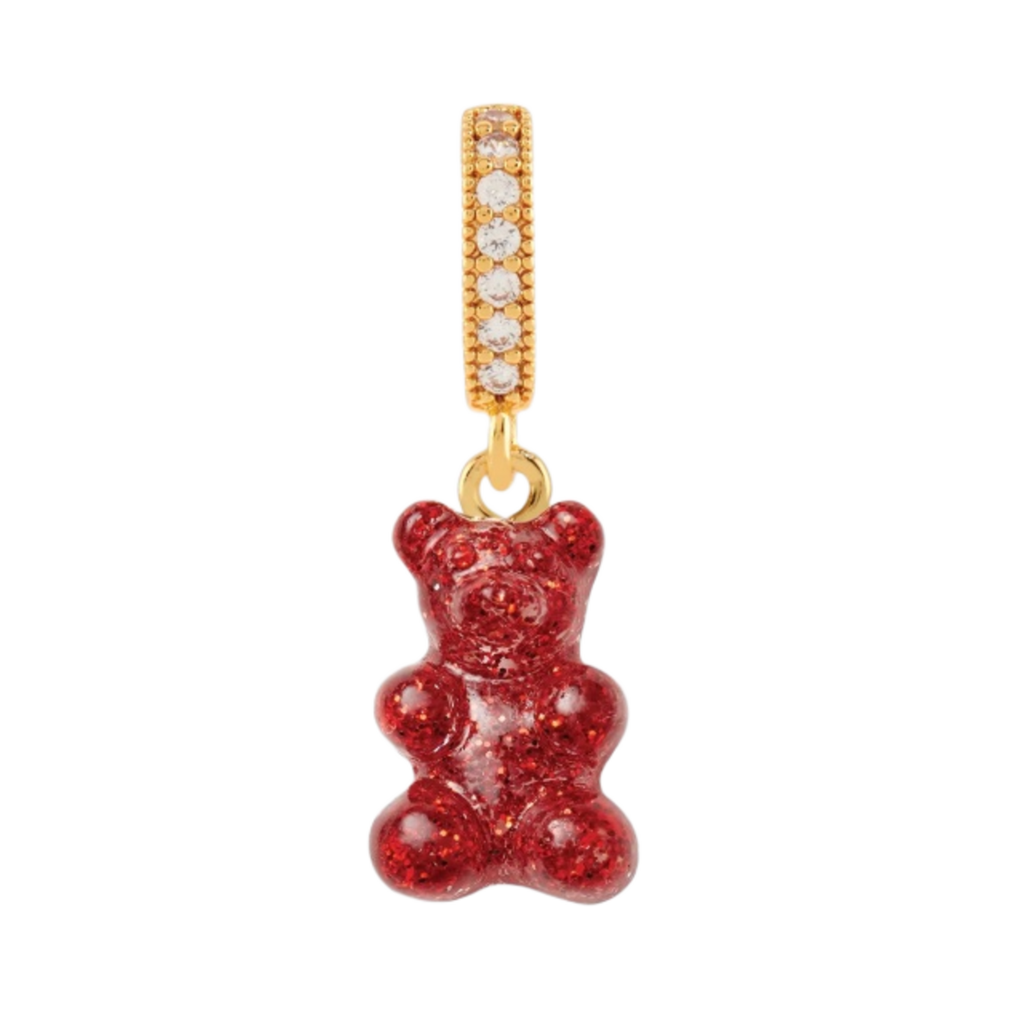 크리스탈 헤이즈 노스텔지아 베어 파베 커넥터 골드 레드 벨벳(Crystal Haze Nostalgia Bear with Pave Connector Gold Red Velvet) - 2