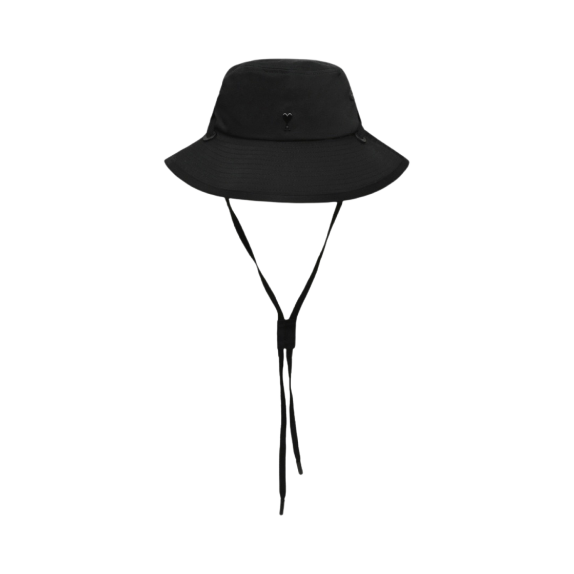 아미 하트 로고 버킷햇 스트링 블랙 실버(AMI de Coeur Bucket Hat With String Black Silver) - 4