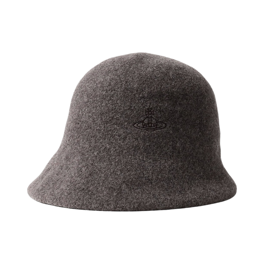 (W) 비비안 웨스트우드 라인 오브 자수 바스크 크로쉐 버킷햇 브라운