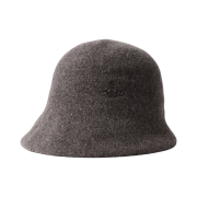 (W) Vivienne Westwood Line Orb Embroidery Basque Crochet Bucket Hat Brown