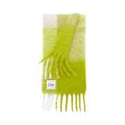 COS Oversized Mohair Blend Muffler Blue Green Checked