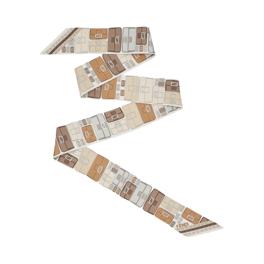 FXT011AUMEF0VG2 (W) Fendi Optical Wrappy Silk Bandeau Beige