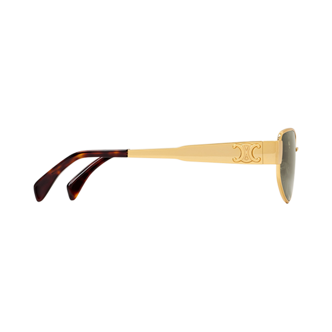 셀린느 트리옹프 메탈 04 선글라스 메탈 골드 그린(Celine Triomphe Metal 04 Sunglasses in Metal Gold Green) - 2