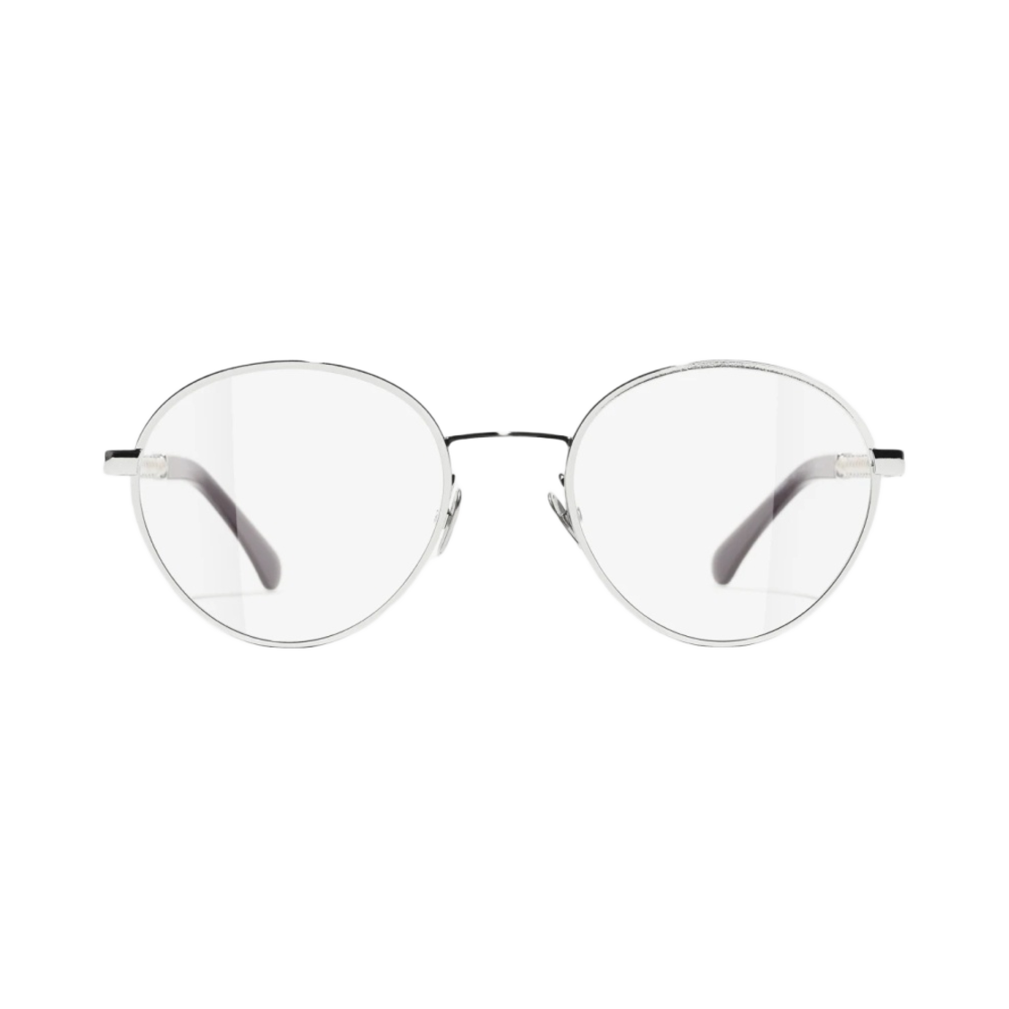 샤넬 프레임 메탈 글래스 펄 & 실버 버건디(Chanel Round Eyeglasses Metal Glass Pearls & Silver Burgundy) - 1