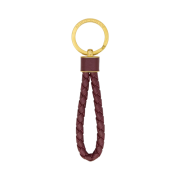 Bottega Veneta Leather Keyring Bordeaux