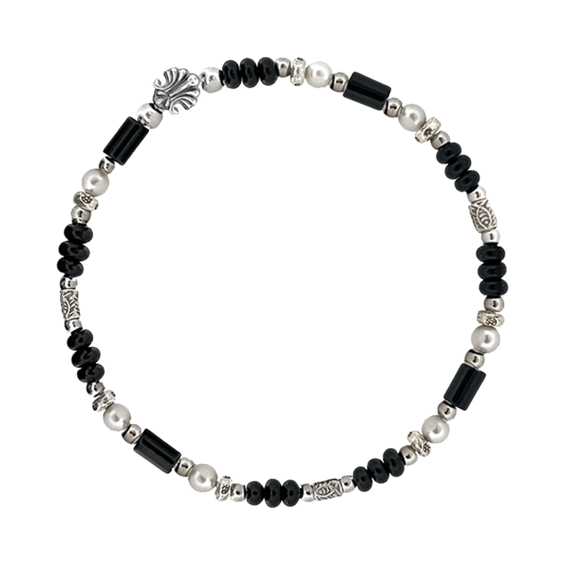 [KREAM 단독] 스쿠도 쉘 블랙 펄 비즈 브레슬릿([KREAM 단독] Scudo Shell Black Pearl Beads Bracelet)