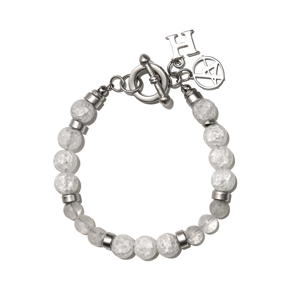 ブレスレット [Haleine] Gemstone l Bracelet Black (VA207) HALEINE SHOP