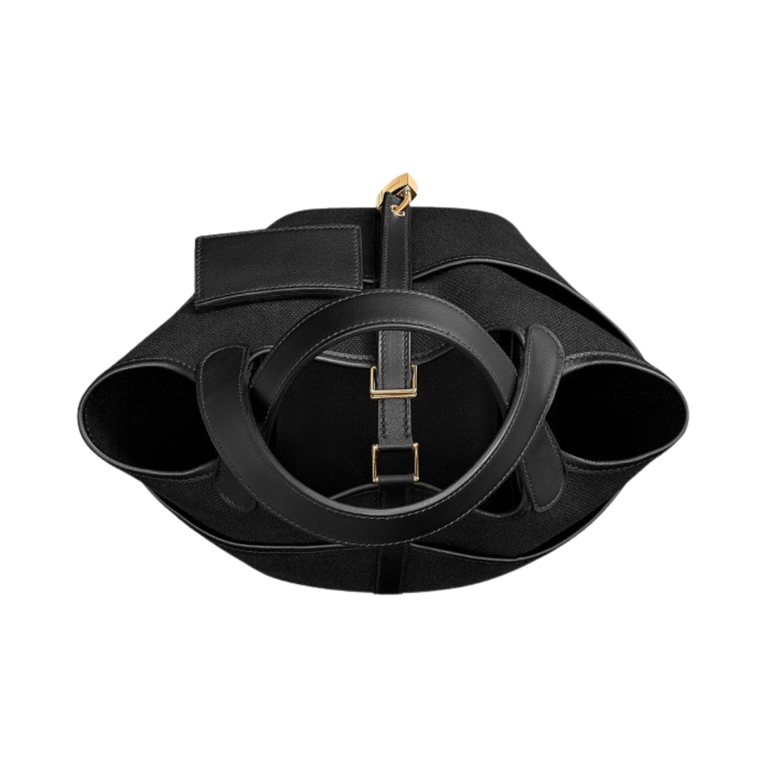 H083189CCAA Hermes Picotin Lock 18 Pocket Bag Goeland Canvas Swift & Gold Noir - #3