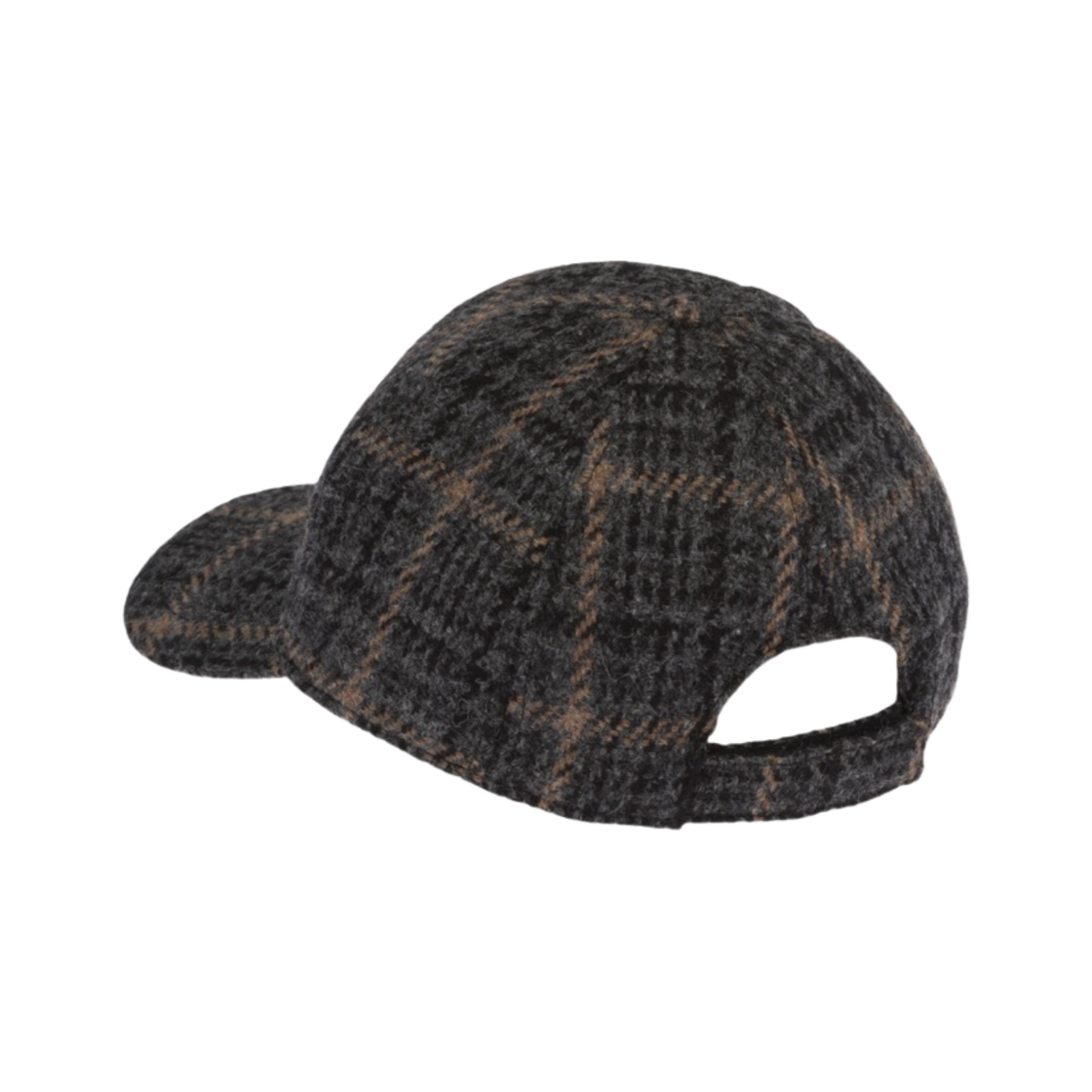 (W) 미우 미우 플래드 셰틀랜드 울 베이스볼 캡 에보니((W) Miu Miu Plaid Shetland Wool Baseball Cap Ebony) - 2