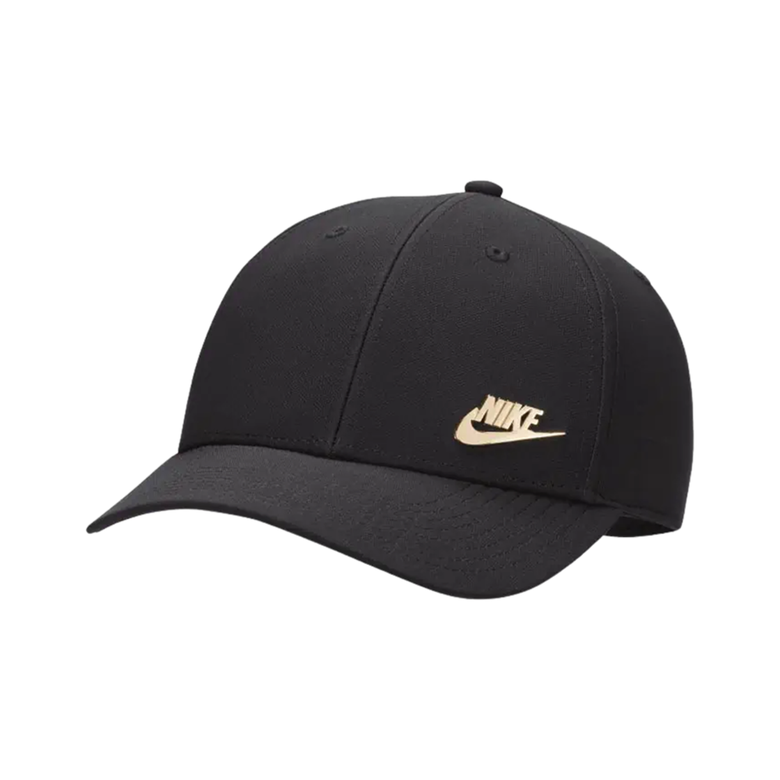 나이키 드라이핏 클럽 스트럭처 메탈 로고 캡 블랙 메탈릭 골드(Nike Dri-Fit Club structured Metal Logo Cap Black Metallic Gold) - 1