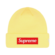 Supreme New Era Box Logo Beanie Pale Yellow - 22FW