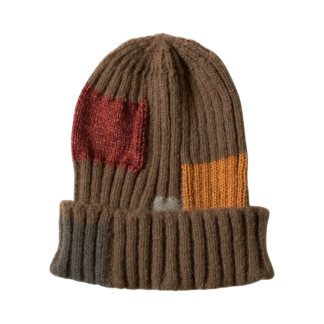 캐피탈 5G 울 츠기하기 니트 캡 브라운