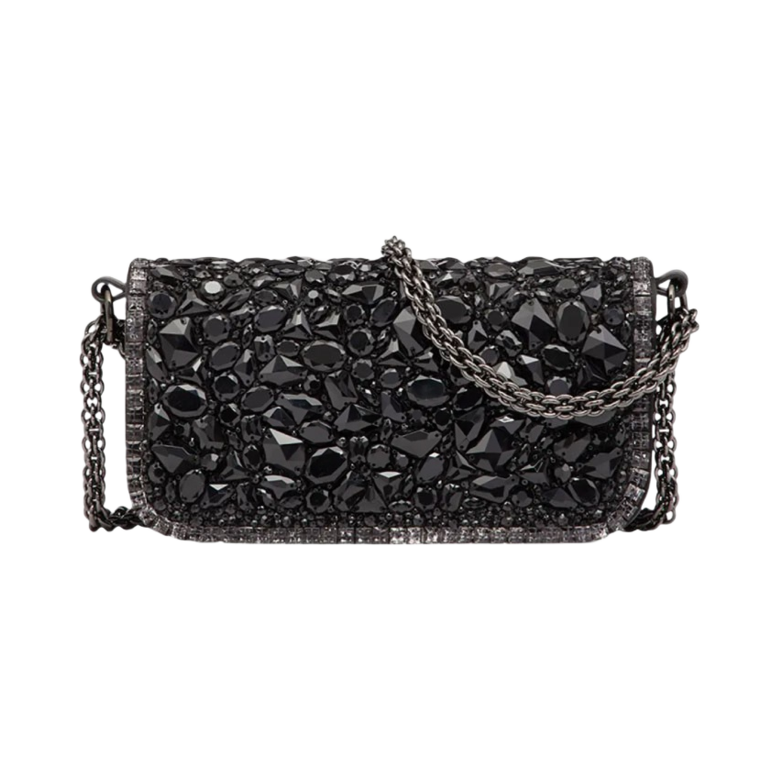 발렌티노 크리스탈 스몰 로코 숄더백 블랙(Valentino Small Loco Shoulder Bag With Crystals Black) - 4