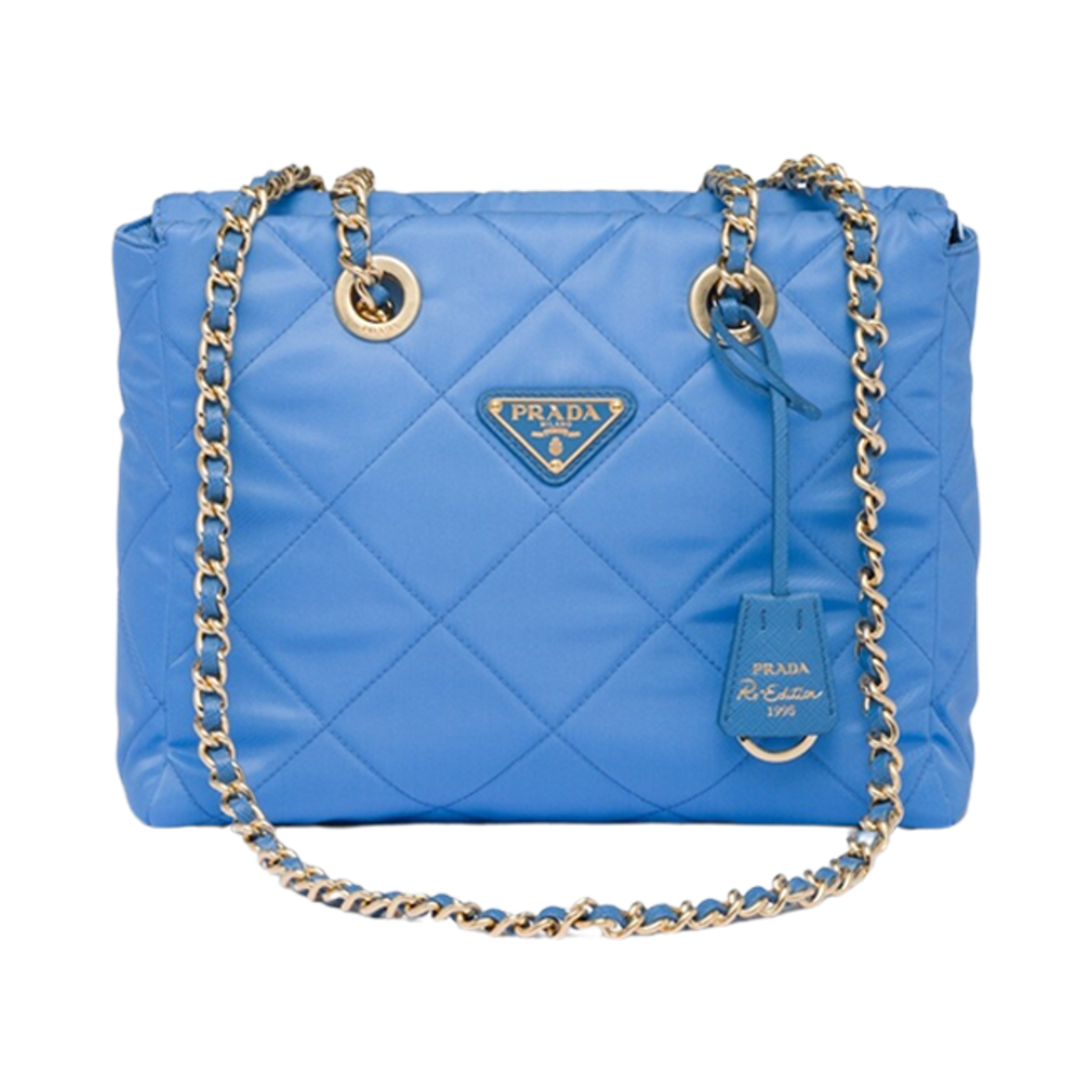 프라다 리에디션 1995 셰네 리나일론 토트백 페리윙클 블루(Prada Re-Edition 1995 Chaine Re-Nylon Tote Bag Periwinkle Blue) - 1