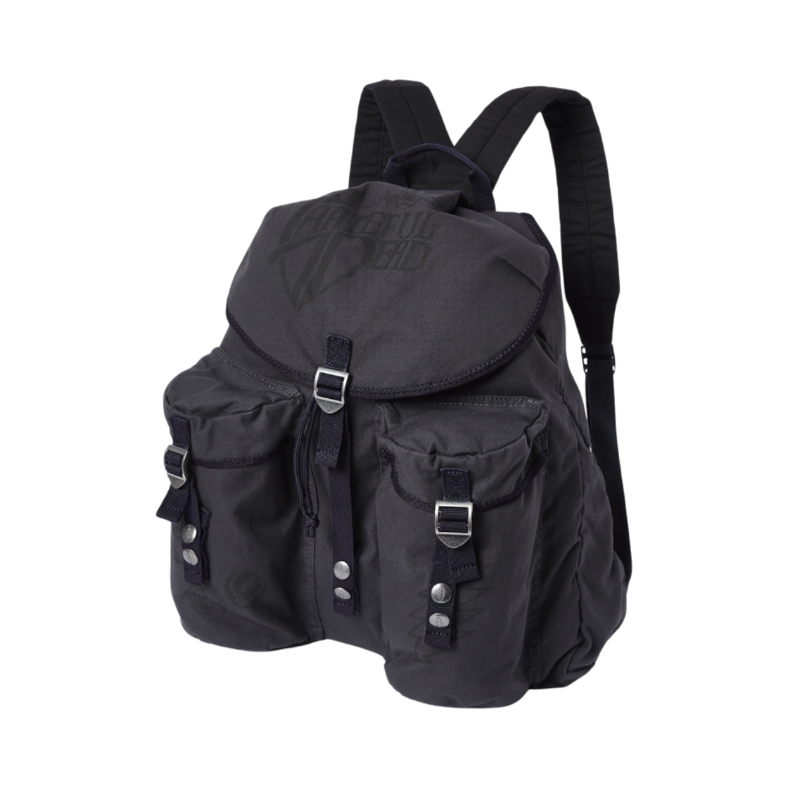 디스이즈네버댓 x 그레이트풀 데드 아이코노그래피 스트링 럭색 네이비(thisisneverthat x Grateful Dead Iconography String Rucksack Navy)