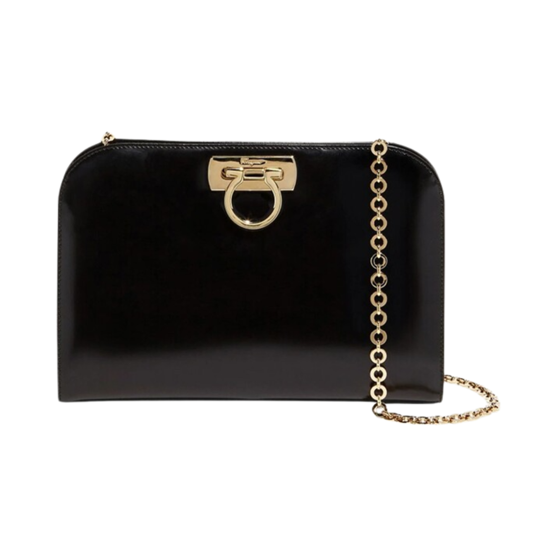 210587-560469 Ferragamo Diana Clutch Black
