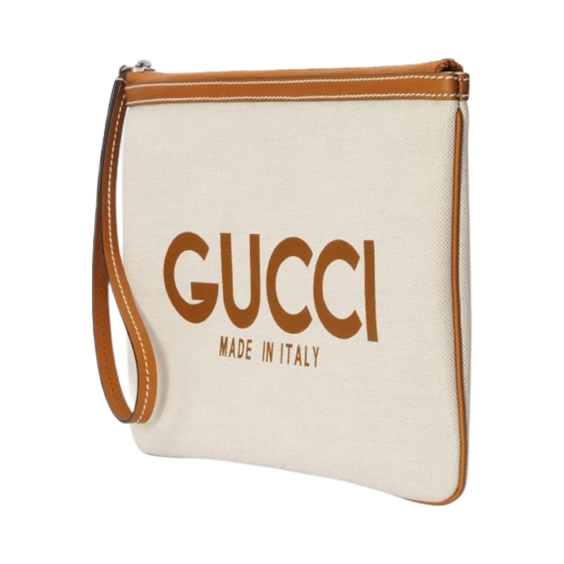 구찌 클러치 프린트 베이지 코튼 리넨 캔버스 베이지(Gucci Clutch with Print Cotton Linen Canvas Beige) - 2