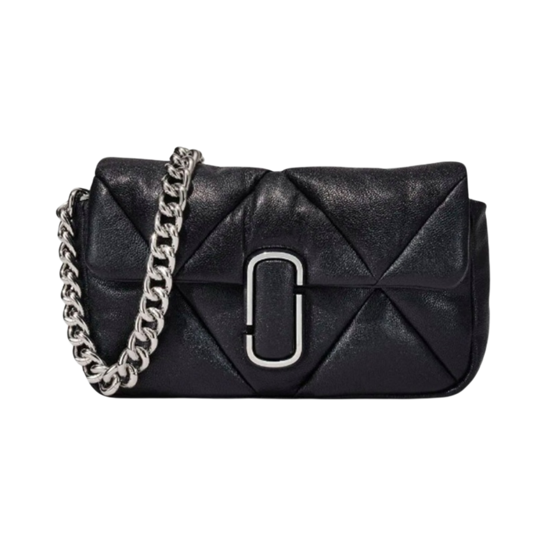 H934L01RE22-001 Marc Jacobs The Puffy Diamond Quilted J Marc Shoulder Bag Black - 대표 이미지 #1
