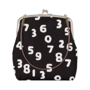 Sou Sou Canvas Soft Gamaguchi Bag Large Black