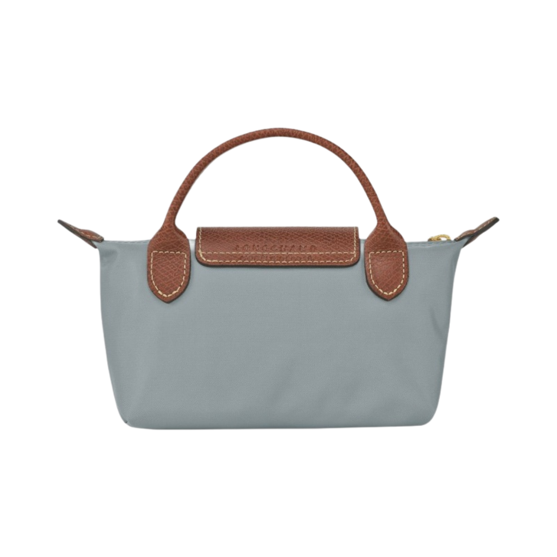 34175089P80 Longchamp Le Pliage Original Handle Pouch Steel - #3