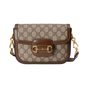 Gucci Horsebit 1955 GG Supreme Canvas Mini Bag Beige Ebony